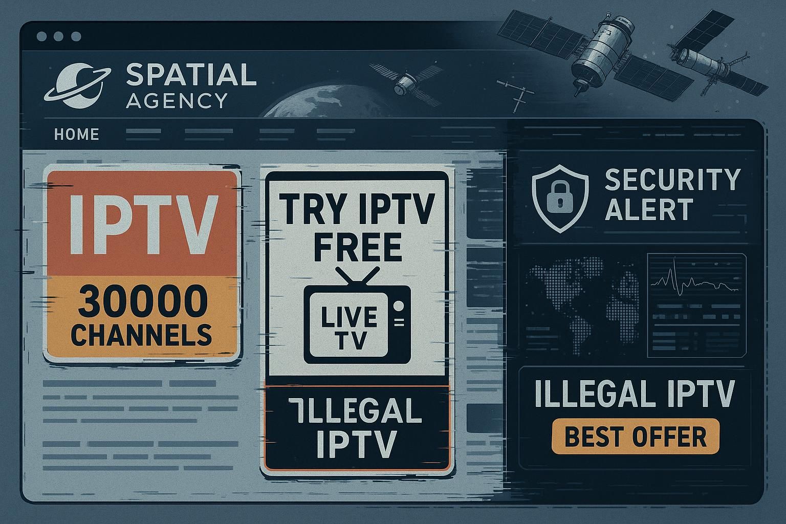des escrocs prennent le contrôle du site de l'agence spatiale européenne pour promouvoir illégalement des services iptv, mettant en danger la sécurité des internautes.