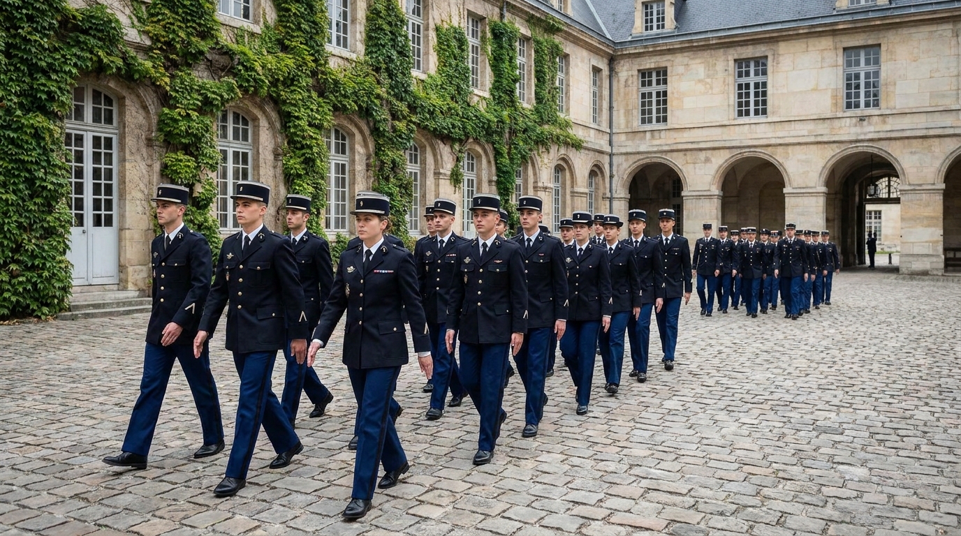 le début de l'année scolaire à l'académie militaire de saint-cyr coëtquidan marque l'accueil de plus de 600 nouveaux élèves prêts à entamer leur formation d'excellence.