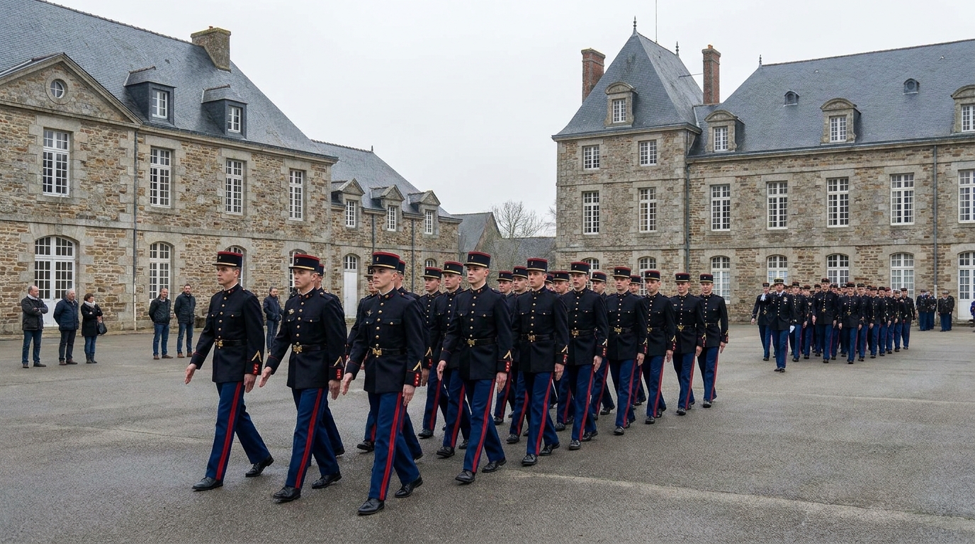 découvrez le début de l'année scolaire à l'académie militaire de saint-cyr coëtquidan où plus de 600 nouveaux élèves entament leur formation avec enthousiasme et détermination.