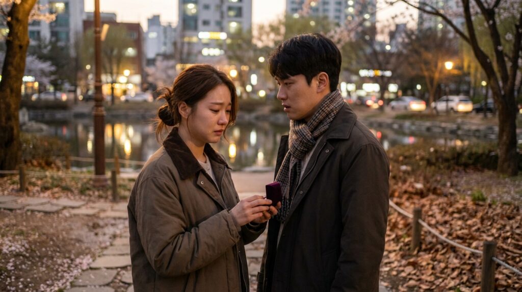 découvrez le nouveau k-drama du jour : une histoire bouleversante de 10 ans d'amour partagés, où un choix décisif entre mariage et séparation met tout en suspense.